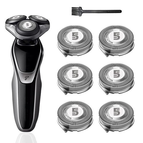 SH50 Replacement Heads for Philips Norelco Replacement Heads 5000 Series Shaver, Compatible with Philips Series 5000 (S5250, S5205, S5660/84, S5590/81,S5290/88,S5210/81), 6 pc-Pack