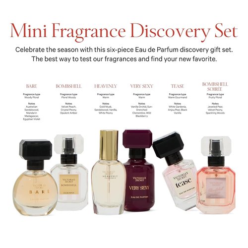 Victoria's Secret Mini Eau de Parfum Gift Set - Bombshell, Tease, & More | Perfect for Gifting