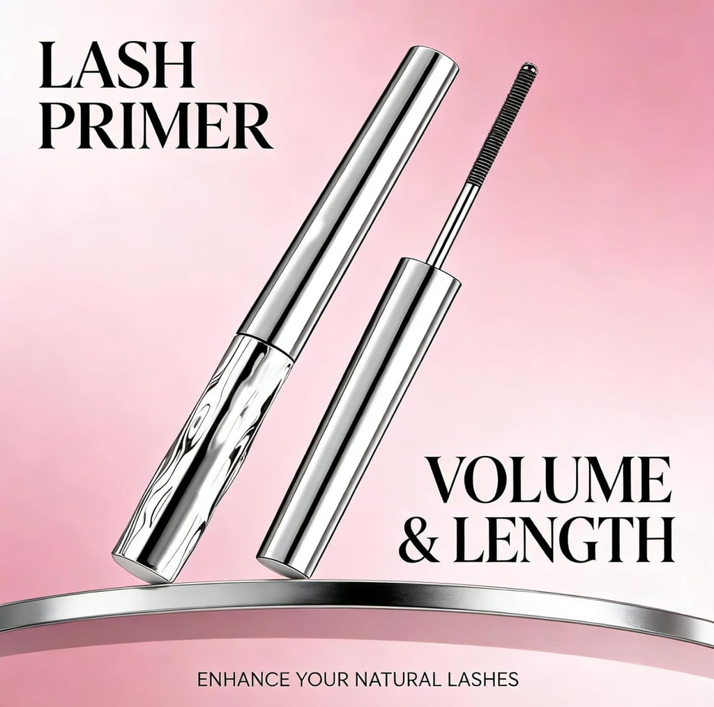 Upgraded Iron Metal Wand Mascara - Waterproof, Long-Lasting 3D Curling Formula | Smudge-Proof & Flake-Free (Black)