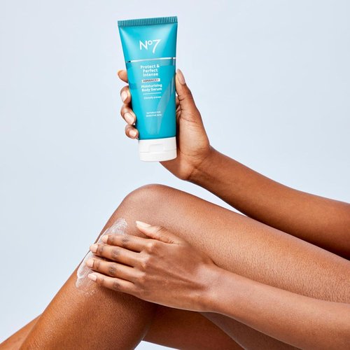 No7 Protect & Perfect Intense Advanced Body Serum - Anti-Aging Hydration with Hyaluronic Acid & Argan Oil - 6.7 oz Skin Firming Moisturizer