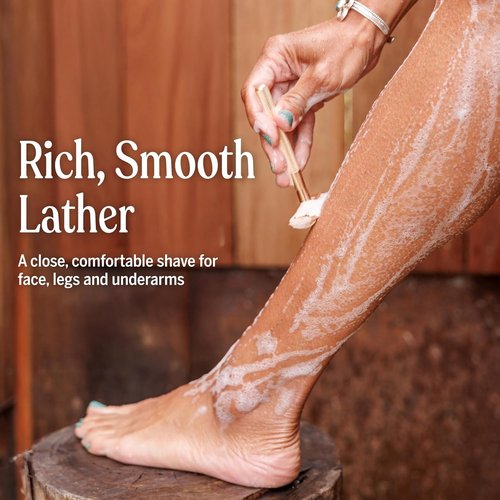 Dr. Bronner's Organic Shaving Soap - Moisturizing 3 Pack Variety (Lavender, Tea Tree, Lemongrass) - 7oz for Men & Women