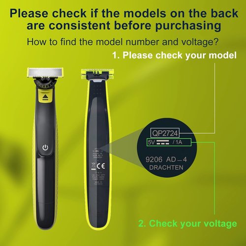 BENSN 5V1A Charger for Philips Norelco OneBlade | Compatible with QP2724, QP2834, QP1924 & More