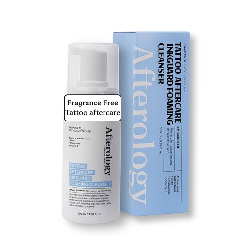 Afterology Tattoo Soap, Unscented Tattoo wash with Clean + Vegan Ingredients,aftercare wash for fresh ink,3.38 fl.oz