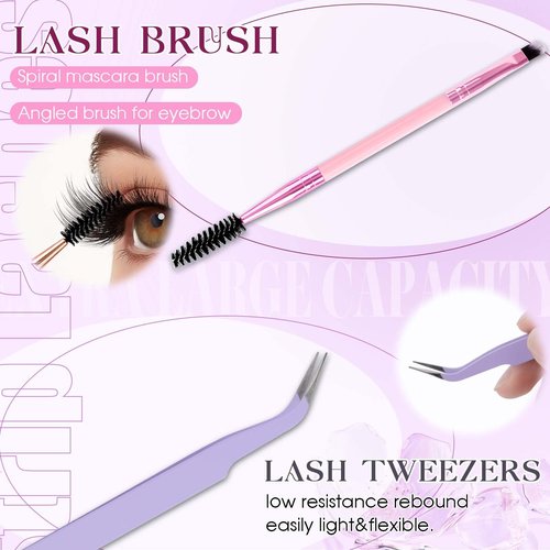 Lash Clusters Kit 30D+40D+50D+60D+80D+100D Wispy Individual Lashes Kit D-Curly Volume Lash Extensions 10-16mm Natural DIY Cluster Lashes Kit for Beginners