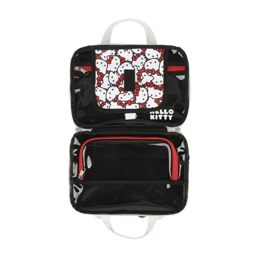 Hello Kitty Foldable Hanging Toiletry Travel Makeup Bag Cosmetic Case With 3D Bow