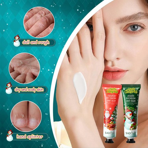 8Pcs Christmas Hand Cream Lip Balm Gift Set,Deep Moisturizing Lip Mask Hand Lotion Cream Travel Set，Deep Moisture, Moisturize Lips, Lubricate Hands for Women Mom Girls