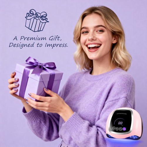 Gugusure UV LED Nail Lamp, Upgrade 180W Nail Dryer for Gel Polish with LCD Display, Auto Sensor and 4 Timer Settings, Professional Curing Lamp Light with 42 Beads for Salon and Home