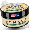 Smooth Viking Pomade - Medium Hold & High Shine Water-Based Hair Cream for All Hair Types | 2oz Made in USA