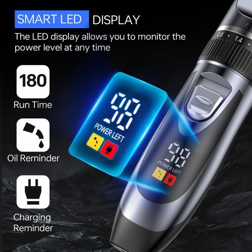Benbodes Hair Clippers & Beard Trimmer Grooming Kit for Men，Professional Hair Cutting kit,Electric Cordless Rechargeable Hair Trimmer with LED Display for Home Personal Hair Grooming, Gifts for Men