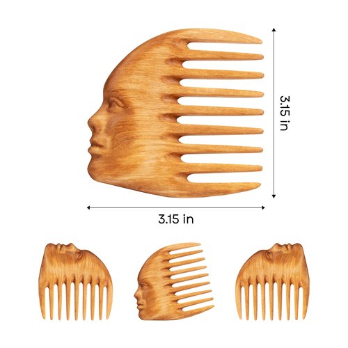 Product image Handmade Wooden Hair Comb for Women Natural Wood Hair Care Scalp Massager Eco-Friendly Perfect for use with Balms and Oils French Hair Comb Wooden Comb for Long Hair Wide Tooth Comb (Pear)