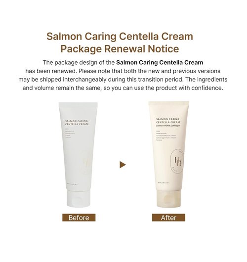 HEVEBLUE Salmon Caring Centella Cream - Hydrate & Rejuvenate Skin with Salmon PDRN & Centella Extract