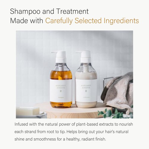MARGARET JOSEFIN Japanese Shampoo - Sulfate-Free Hydration for Smooth, Voluminous Hair | 16.9 fl oz (500mL)