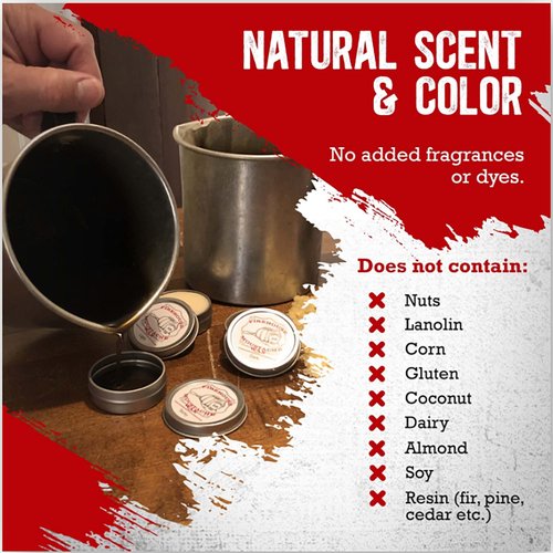 Firehouse Moustache Wax - Made in USA - for Beard & Mustache Shaping - All-Weather, Naturally Scented and Colored Beard Wax (WACKY TACKY, 1 Ounce Tin) - Handmade in Small Batches by John the Fireman