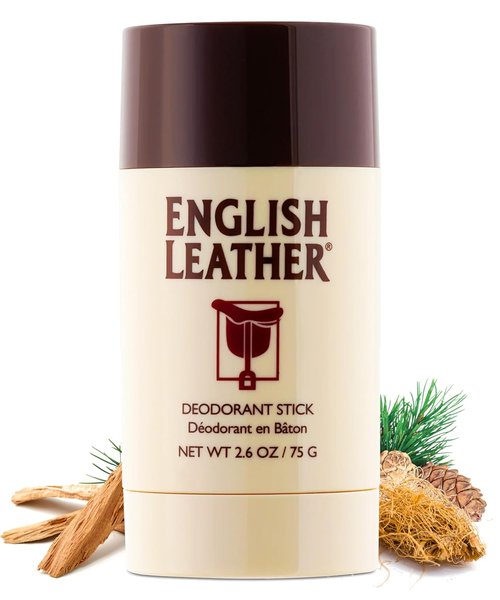 English Leather Deodorant for Men - Classic Citrus & Woody Scent, Long-Lasting Freshness (2.6 Oz / 75 g)