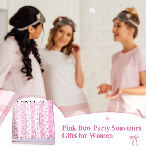 Lanties 60 Pack Pink Coquette Party Favors Bulk Bow Nail Files Coquette Birthday Wedding Party Supplies Gifts Double Sided 180 Grit Emery Board for Guests Bachelorette Bridal, 10 Designs