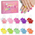 TOMICCA Kids Nail Polish - 10 Color Quick Dry Non-Toxic Peel Off Water Based Gel Nail Polish Set for Toddler Teen DIY Nail Art