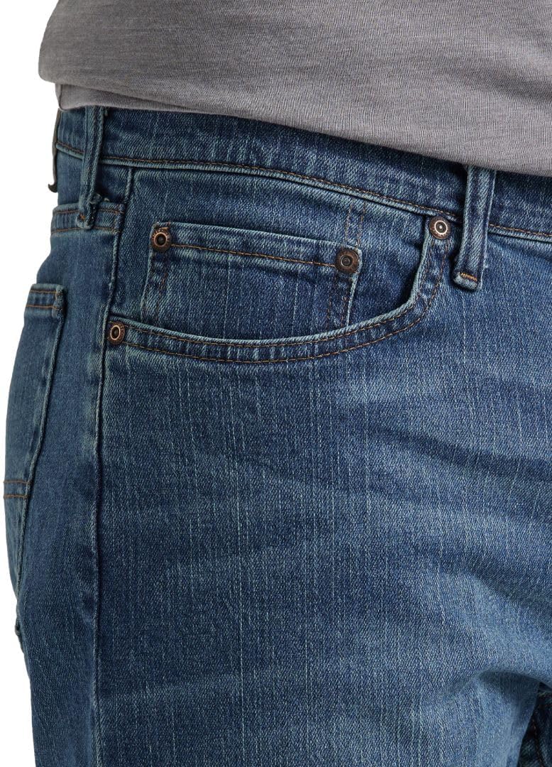 Wrangler Authentics Men's Comfort Flex Waist Jeans - Regular Fit, Versatile Style, Classic Blue