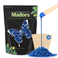 Madors Hard Wax Beads for Hair Removal -1lb/16oz Wax Beans Kit with 10 Wax applicator Sticks for Full Body, Facial, Brazilian Bikin,and legs…