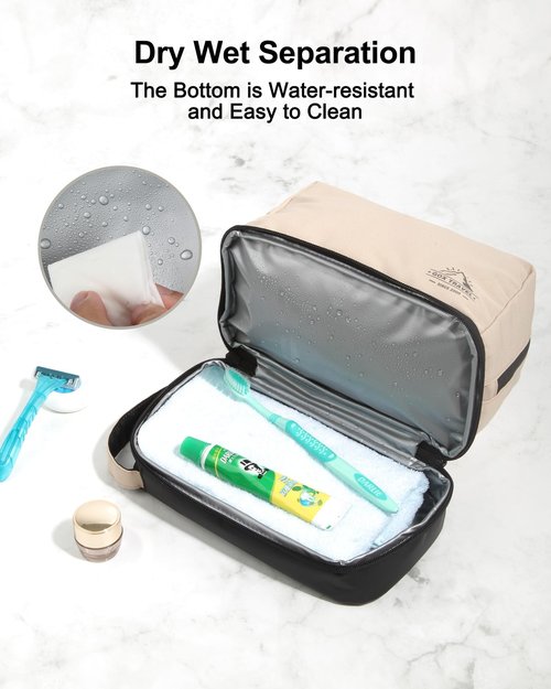 GOX Mens Toiletry Travel Bag Dopp Kit Case Water-resistant Shaving Bag for Toiletries Accessories Portable toiletry bag for Brushes Tools