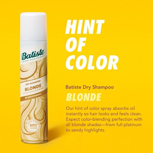 Batiste Dry Shampoo - Blonde Shade for Fresh, Clean Hair | 6.35oz Size