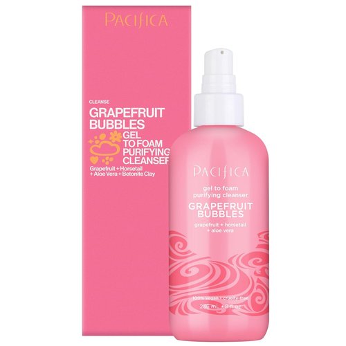 Pacifica Face Wash Foam - Refreshing Grapefruit Cleanser | 8 Ounce Size