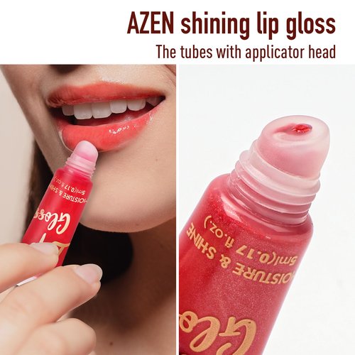 AZEN 120 Pack Lip Gloss Set, Color Lip Oil for Dry Cracked Lips Moisturizing Hydrating Nourishing with Vitamin E, Valentines Gifts Easter Basket Stuffers