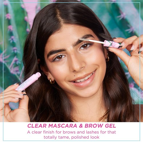 Petite 'n Pretty Clear Mascara & Brow Gel - Dual Purpose Non-Toxic Makeup for Kids & Teens - Featherlight Finish