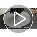 60 Inch White Faux Fur Christmas Tree Skirt – Large Snow White Holiday Decor