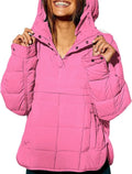 BIVENANT Women's Oversized Puffer Jacket - Lightweight Quilted Hoodie for Warmth & Comfort