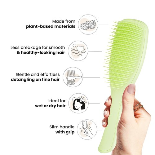 Tangle Teezer Ultimate Detangler Brush - Plant-Based, Reduces Breakage for Fine & Color-Treated Hair | Matcha Green