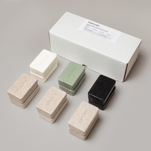 Marlowe. Men's Soap Bar Discovery Gift Set - Exfoliating Body Scrubs & Moisturizing Bars | 12 Pack