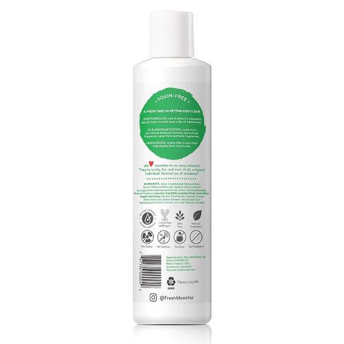 Fresh Monster 2-in-1 Kids Shampoo & Body Wash - Ocean Splash, 8.5oz, Toxin-Free & Hypoallergenic