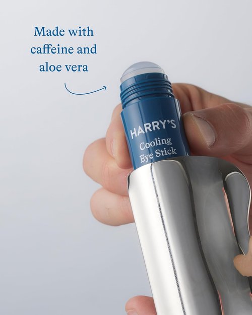 Harry's Cooling Eye Kit for Men - Gua Sha Depuffing Facial Massage Tool & 2 Cooling Eye Sticks