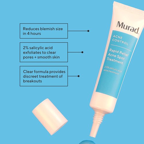 Murad Rapid Relief Acne Spot Treatment - Fast-Acting Gel with 2% Salicylic Acid & Soothing Botanicals