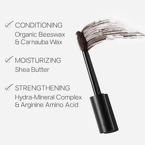 Saie Mascara 101 - Lengthening Mascara for Bold, Lifted Lashes - Buildable Formula with Nutrients - Brown (0.31 oz)