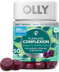 OLLY Flawless Complexion Gummies - Clear & Healthy Skin Support with Vitamins E, A, Zinc | 50 Count
