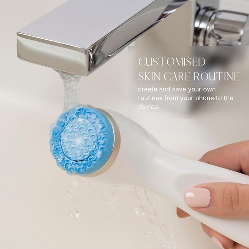 Nu Skin ageLOC LumiSpa iO Blue System - Smart Facial Cleansing Device for Glowing Skin | Two-Minute Daily Routine