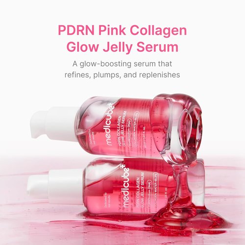 Medicube PDRN Pink Collagen Glow Jelly Serum - Lightweight Water-Jelly for Plump, Supple Skin | Radiance & Elasticity Care | 1.01 fl. oz