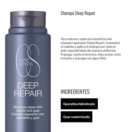 LENDAN Repairing Shampoo - Deep Repair for Damaged Hair - 300 ml with Hydrolyzed Keratin - Adds Shine & Reduces Frizz