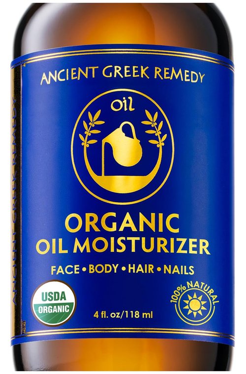 Ancient Greek Remedy Body Oil - Organic Moisturizer for Dry Skin | Nourishing Almond, Jojoba, Olive & Lavender - 4 oz