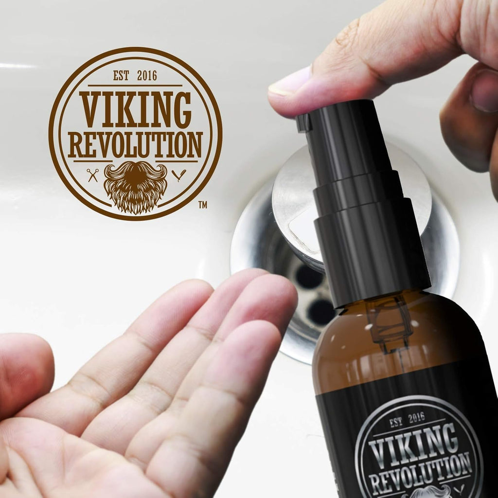 Viking Revolution Sandalwood Pre-Shave Oil for Men - Smooth, Irritation-Free Shave | 1 Fl Oz (Pack of 2)