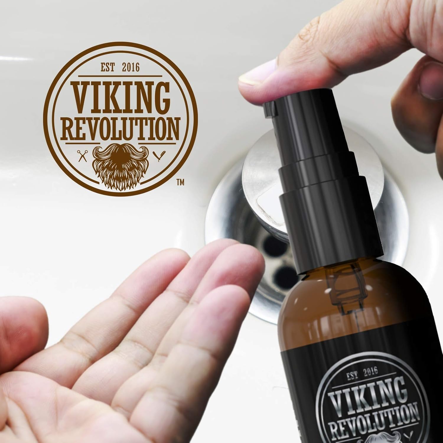 Viking Revolution Sandalwood Pre-Shave Oil for Men - Smooth, Irritation-Free Shave | 1 Fl Oz (Pack of 2)