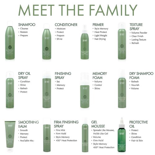 SURFACE Hair Blowout Firm Hair Spray for Women and Men, 8.8oz - Heat Protecting, Volumizing, Lychee and Maracuja Oil - Premium Blowout Hair Products for Styling