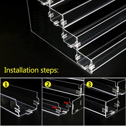 BVANQ Sunglasses Organizer Countertop Stand, 5 Tier Sunglass Holder Display Rack, Nail Polish Organizer Acrylic Display Stand, Assembly Required