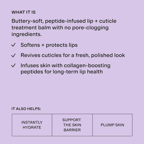 CLEARSTEM LIPS&CUTES Lip Balm & Cuticle Care - Hydrating Multi-Tasking Balm with Peptides & Vitamin E