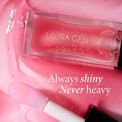 Laura Geller New York Lip Oil - Fine Shine Glossy Hydrating Squalane in Rose Garden - Pink