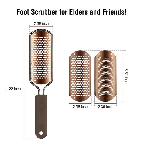 OUKEYA Foot Rasp and Foot File – Premium Stainless Steel Callus Remover Tool for Pedicure, Safely Removes Dead Skin, Smooths Rough Heels, Works on Wet & Dry Feet