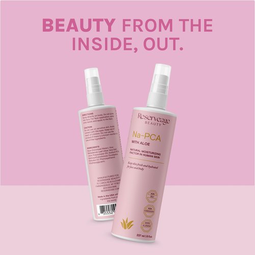 Reserveage Na-PCA Spray with Aloe Vera - Moisturizing Body Mist for Dry Skin - Face Moisturizer for Women with Eucalyptus Oil - 8 Fl Oz (Pack of 2)