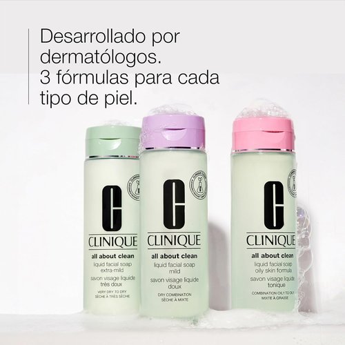 Clinique 3-Step Facial Cleanser - Gentle Face Wash for Dry Combination Skin | 13.5 Fl Oz (Pack of 2)