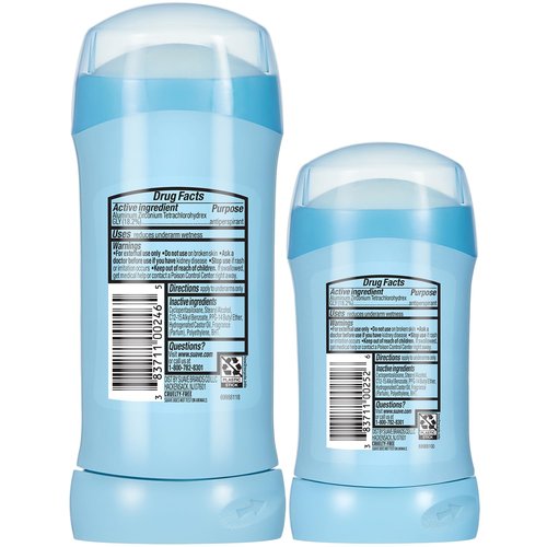 Suave Antiperspirant Deodorant for Women, Tropical Paradise 2-Size Variety Pack – Anti-Staining Invisible Solid, Talc-Free (2 Piece Set)